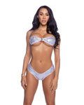 6664 - Shimmer Tube Top with Tie Closure